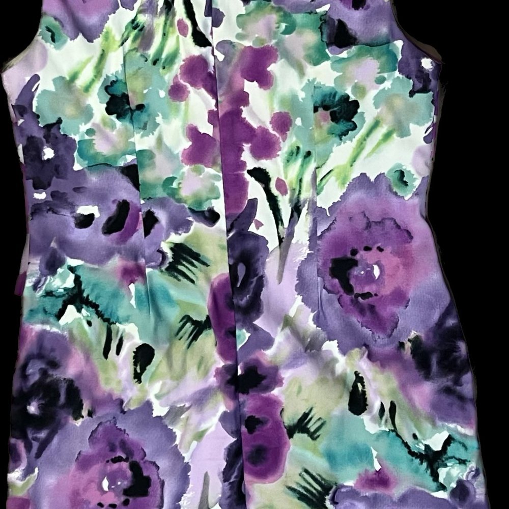 Purple Sheath Ruffle Dress - Picture 2 of 2